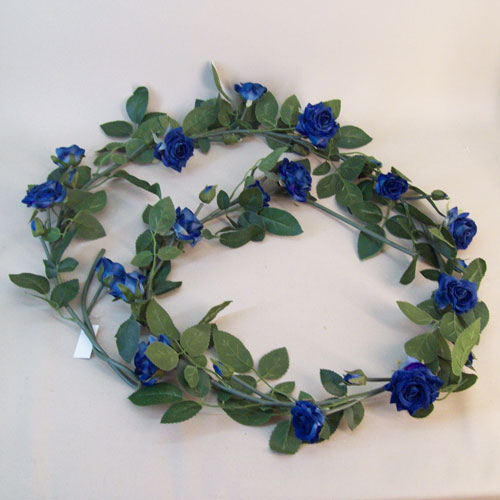 Artificial Rose Garland Royal Blue 180cm | Artificial Flowers